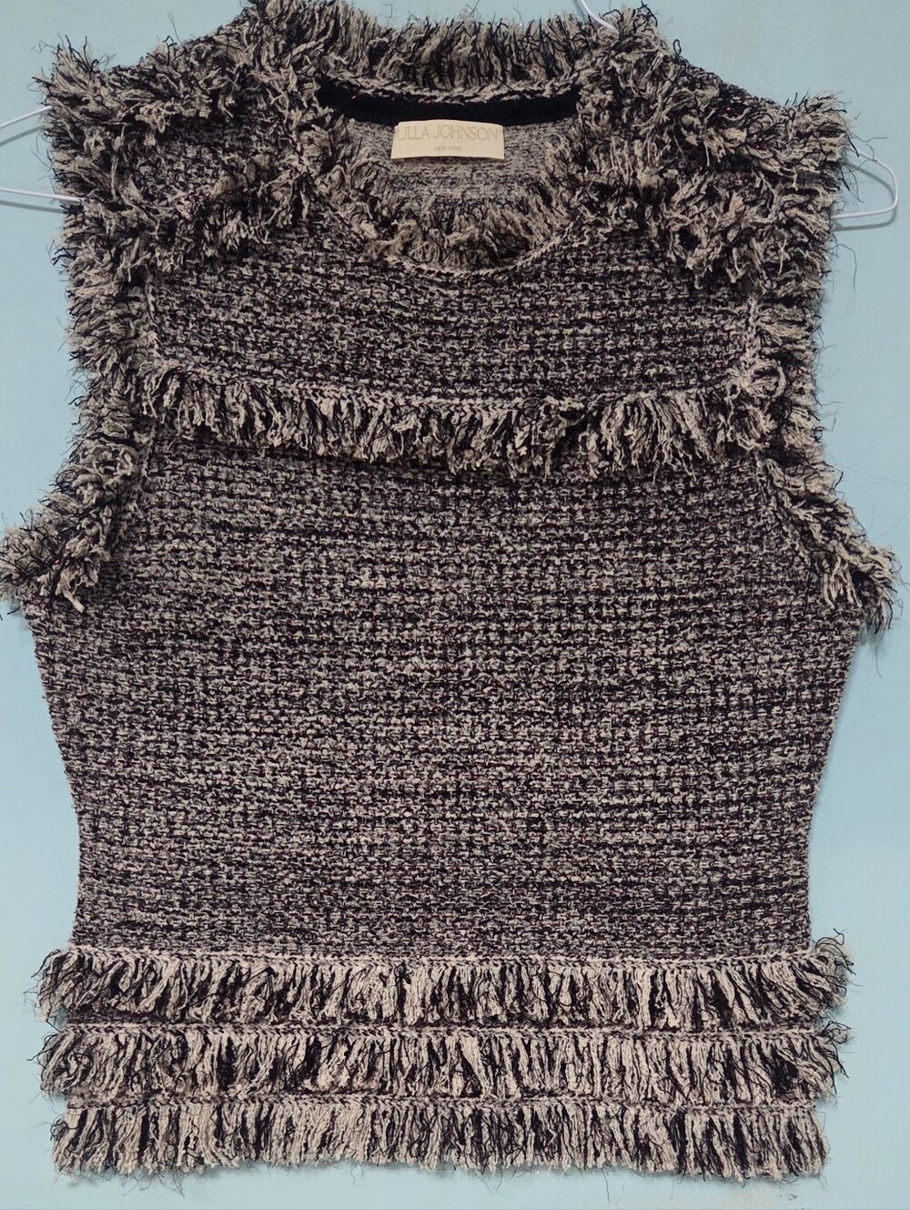 Ulla Johnson Kassi Knit Tweed Sleeveless Top - Picture 3 of 6